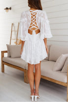 Chiffon Ruffle Mini Dress One and Only Collective Inc