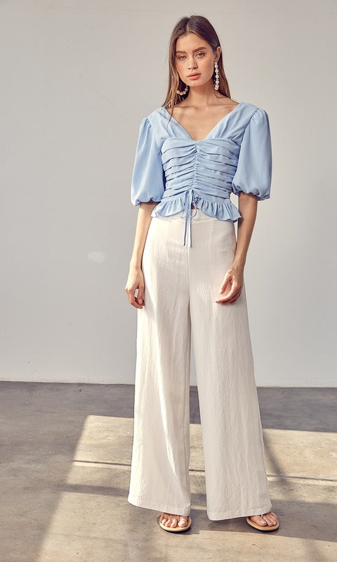 Puff Sleeve Cinched Top Do + Be Collection