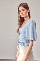 Puff Sleeve Cinched Top Do + Be Collection