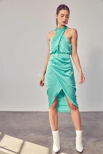 Wrap Cross Neck Dress Do + Be Collection