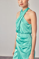 Wrap Cross Neck Dress Do + Be Collection