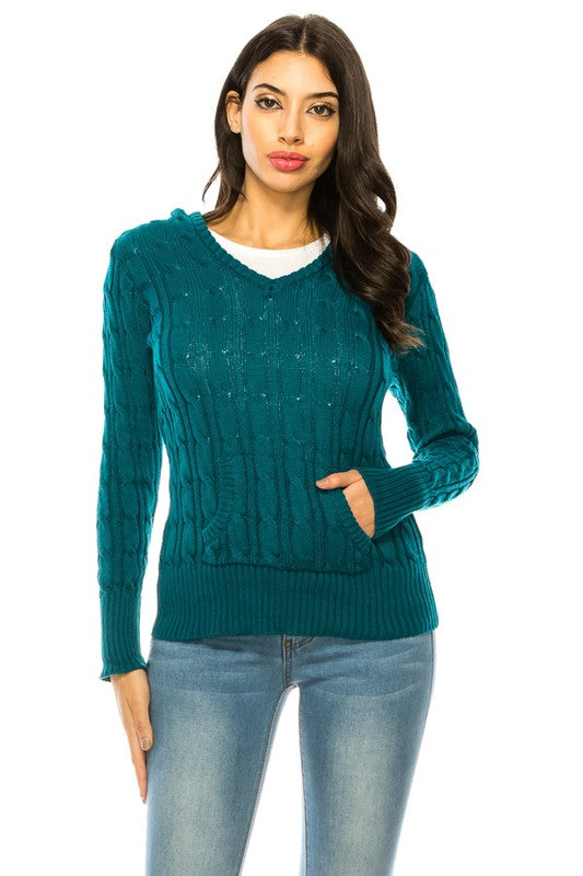 Knit hoodie sweater Annva USA