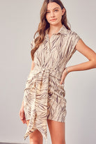 Printed Front Tie Dress Do + Be Collection