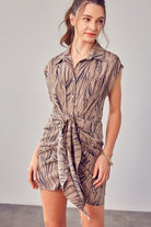 Printed Front Tie Dress Do + Be Collection