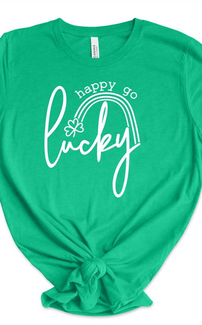 Happy Go Lucky Short Sleeve Graphic Tee Ocean and 7th