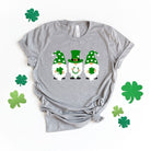 St. Patrick's Gnomes Short Sleeve Graphic Tee Olive and Ivory Wholesale