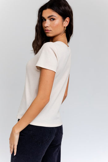 Short Sleeve Asymmetrical Top Gilli