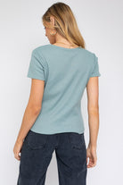 Short Sleeve Asymmetrical Top Gilli