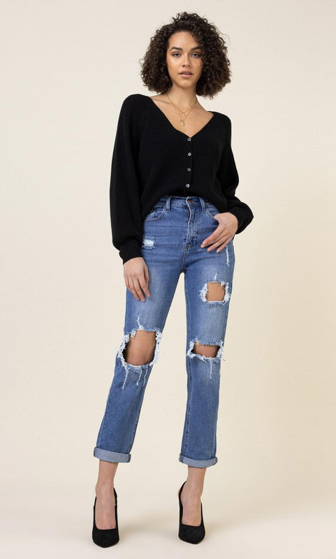 Distressed Boyfriend Jeans Vibrant M.i.U