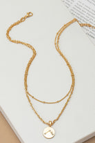 zodiac sign pendant necklace with rhinestones LA3accessories