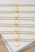 zodiac sign pendant necklace with rhinestones LA3accessories
