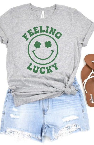 Shamrock Smile Feeling Lucky Graphic Tee Ocean and 7th