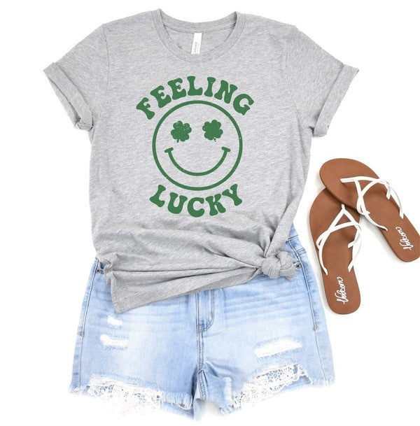 Shamrock Smile Feeling Lucky Graphic Tee Ocean and 7th