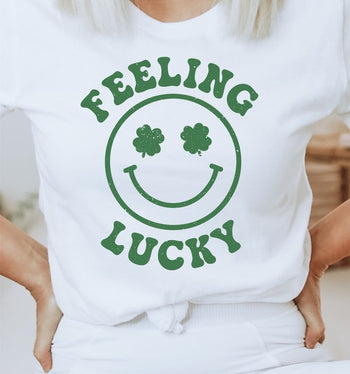 Shamrock Smile Feeling Lucky Graphic Tee Ocean and 7th