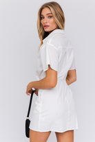 Half Sleeve Shirt Mini Dress LE LIS