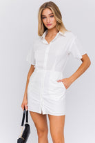 Half Sleeve Shirt Mini Dress LE LIS