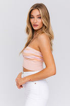 Halter Neck Sweater Crop Top LE LIS