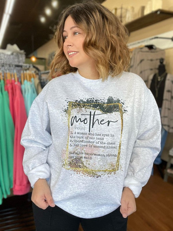 Mother Definition Sweatshirt Ask Apparel