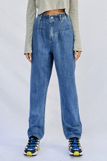 Super High Rise Pleated Mom Jeans Denim Lab USA