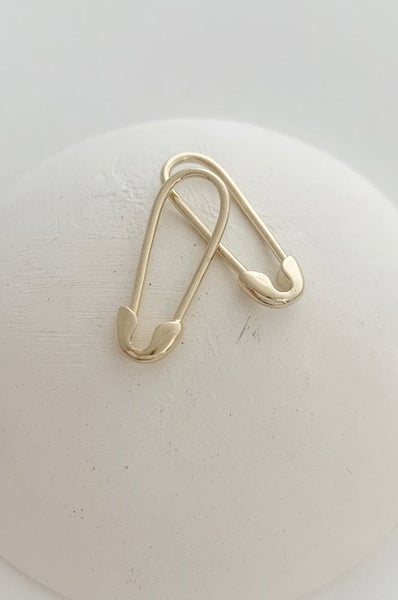 Mini Safety Pin Hoops HONEYCAT Jewelry