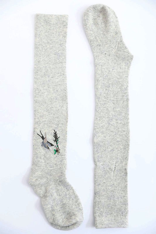 Hummingbird Wool Knee High Socks Leto Accessories