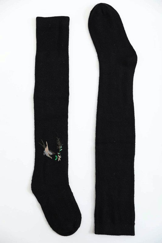 Hummingbird Wool Knee High Socks Leto Accessories