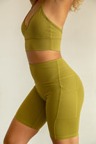 High Waist Yoga pants Short Side Pocket OTOS Active