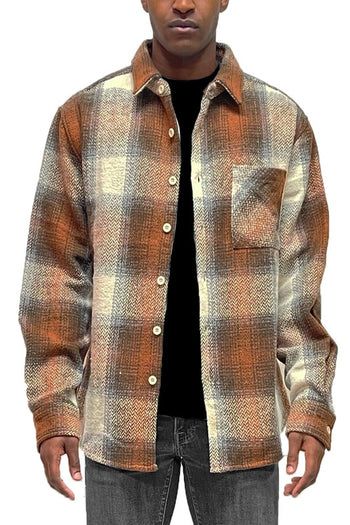 Mens Flannel Shirt Jacket Shacket WEIV