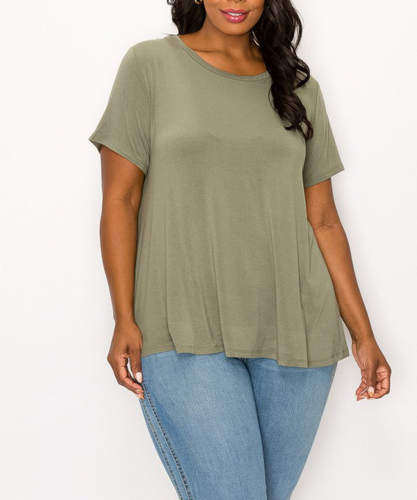 Bamboo classic top for curvy size Fabina
