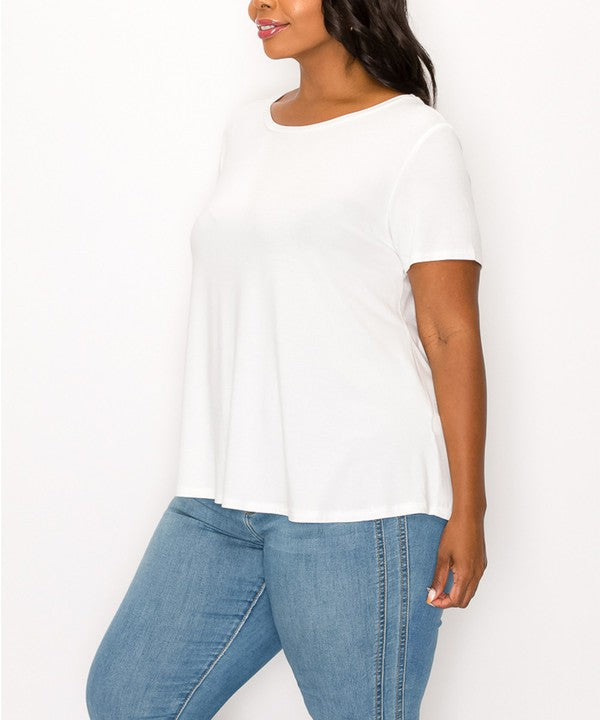 Bamboo classic top for curvy size Fabina