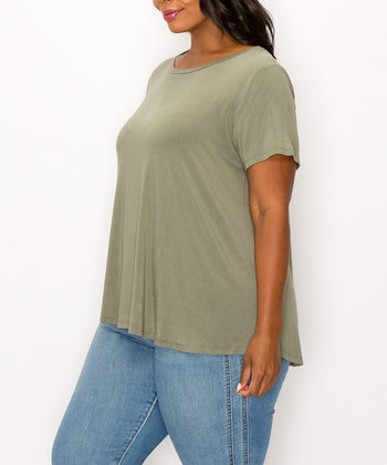 Bamboo classic top for curvy size Fabina