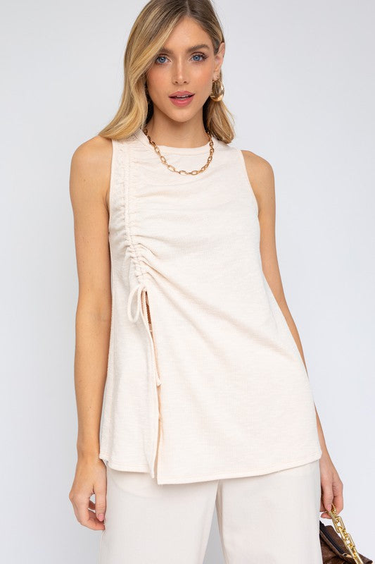 Sleeveless Ruching Top Gilli