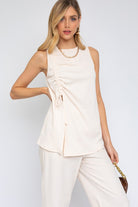 Sleeveless Ruching Top Gilli