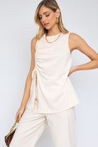 Sleeveless Ruching Top Gilli