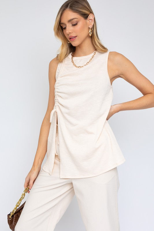 Sleeveless Ruching Top Gilli