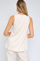 Sleeveless Ruching Top Gilli