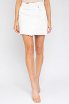 White Denim Mini Skirt Gilli