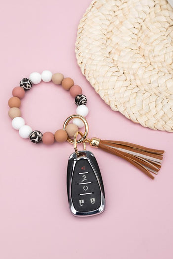 Silicone Monochromatic Key Ring Bracelet Aili's Corner