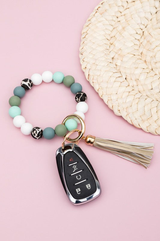 Silicone Monochromatic Key Ring Bracelet Aili's Corner