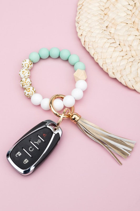 Silicone Gold Leo Key Ring Bracelet Aili's Corner