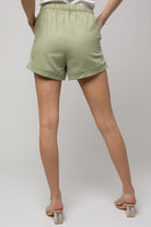 Elastic Waist Front Pocket Roll-Up Shorts Gilli