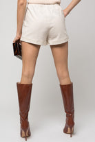 Elastic Waist Front Pocket Roll-Up Shorts Gilli