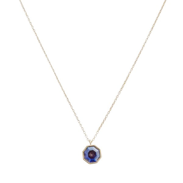 Ode to Rose Blue Crystla Necklace HONEYCAT Jewelry