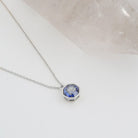 Ode to Rose Blue Crystla Necklace HONEYCAT Jewelry