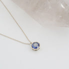 Ode to Rose Blue Crystla Necklace HONEYCAT Jewelry