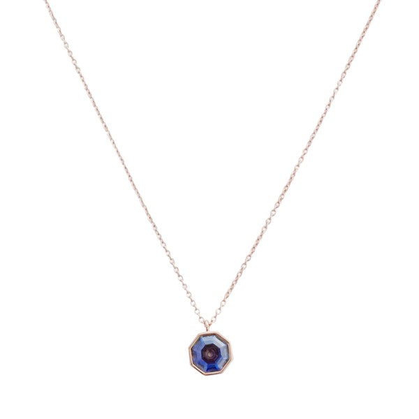 Ode to Rose Blue Crystla Necklace HONEYCAT Jewelry