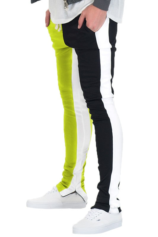 TWO TONE COLOR BLOCK TRACK PANT JOGGER WEIV