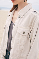 Color Denim Jacket Mustard Seed