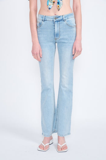 HIGH WAISTED WIDE LEG DENIM JEANS Emory Park