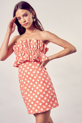 Ruffle Polka Dot Dress Do + Be Collection